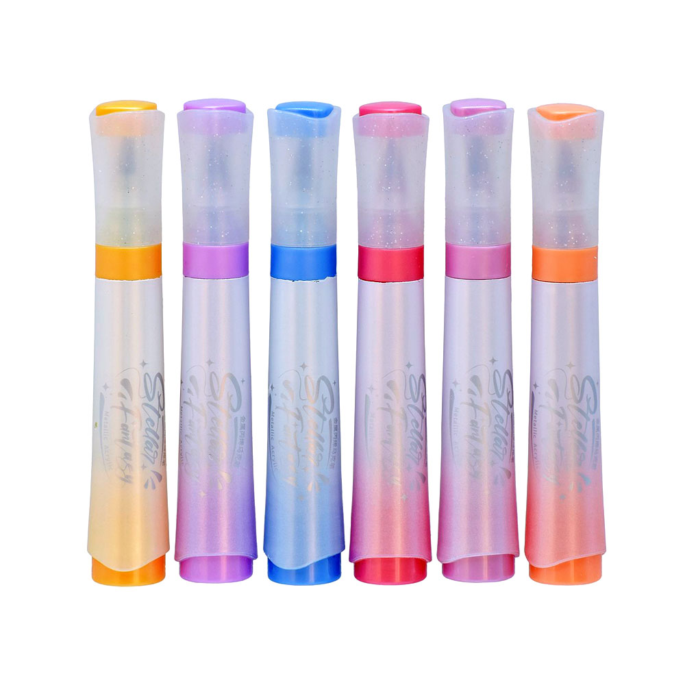 Metallic-Acrylic-Brush-Marker-Set-Of-6-Pics-3