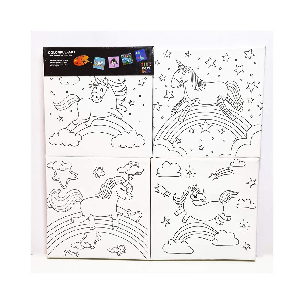 Canvas-Painting-Kit-Set-of-4-Unicorn