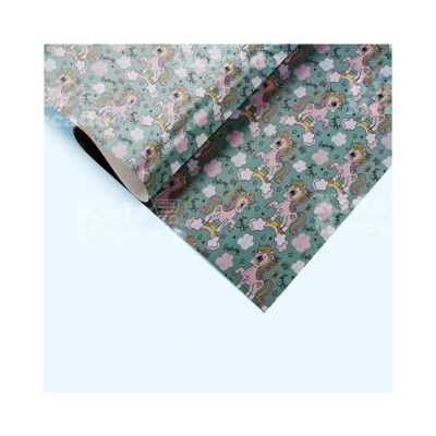 Gifting-Wrapping-paper-Unicorn-Green1