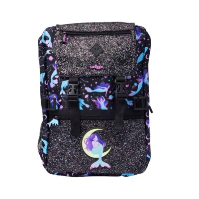 Smiggle-Mermaid-Moon-Black-Front-Backpack