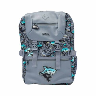 Smiggle-Shark-Grey-Front-Backpack