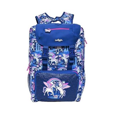 Smiggle-Unicorn-School-Bag-Blue-Front-Backpack