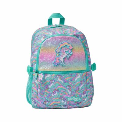 Smiggle-School-Bag-Unicorn-Seagreen-Front-Backpack