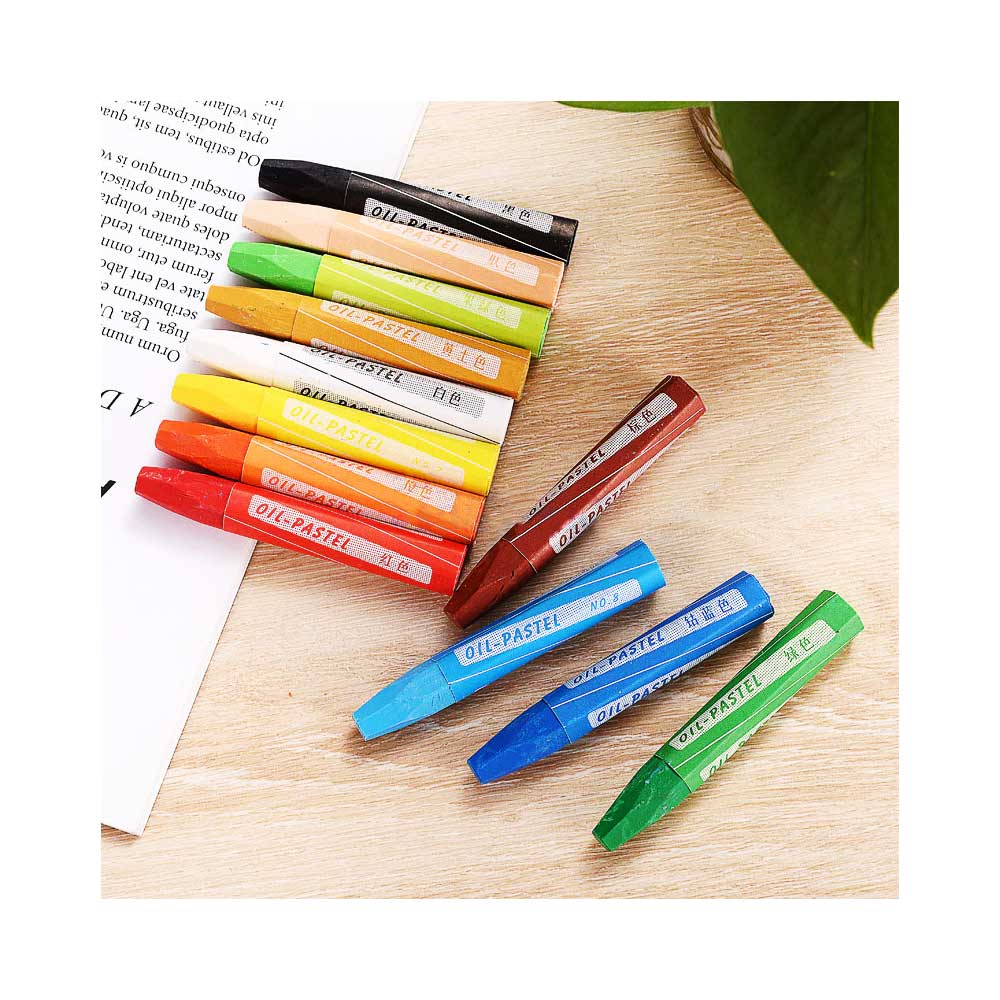 Oil Pastel Crayons - Hexagon Shaped