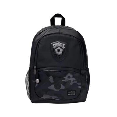 Smiggle-School-Bag-Football-Black-Front-Backpack