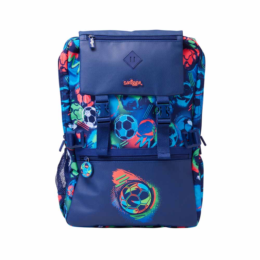 Smiggle-Football-Fiesta-Blue-Front-Backpack