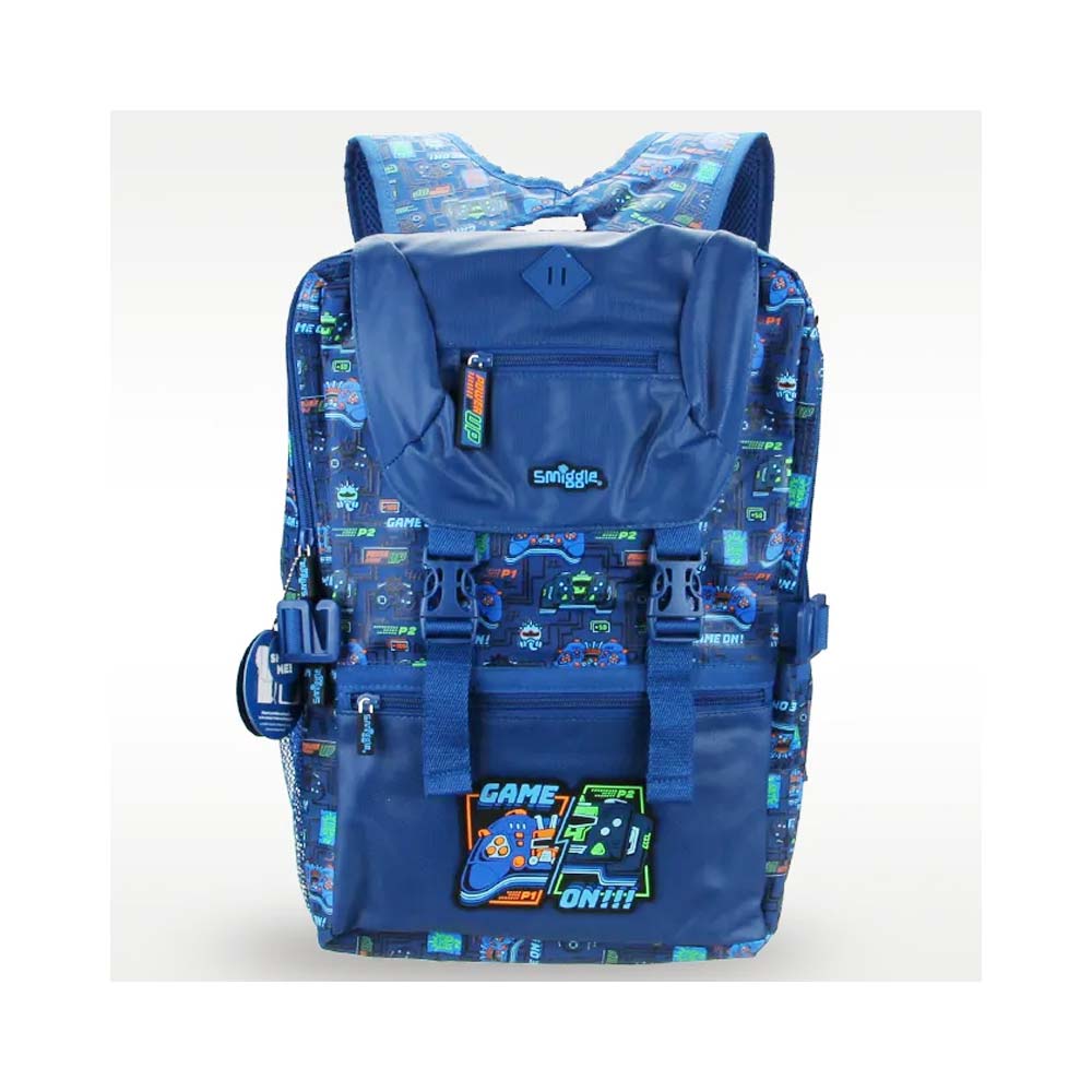 Smiggle-Game-On-Blue-Front-Backpack