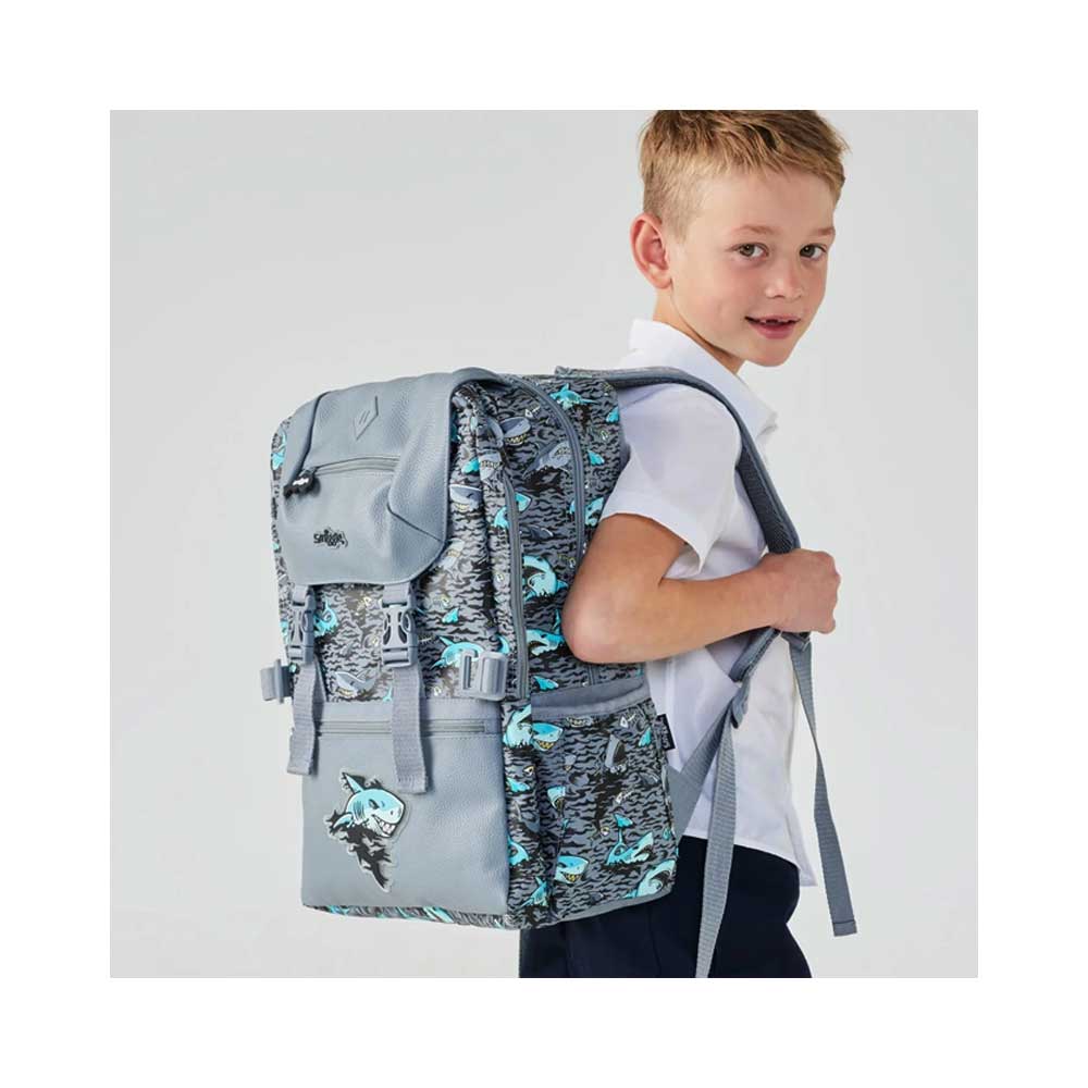 Smiggle-Shark-Grey-Backpack