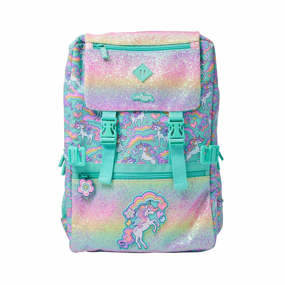 Smiggle-Unicorn-SeaGreen-Front-Backpack