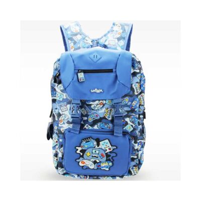Video-Games-Blue-Front-Backpack
