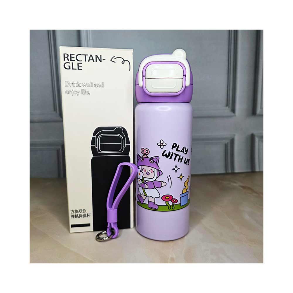 Cube-Double-Drink-Thermal-Bottle-500-ml-Purple