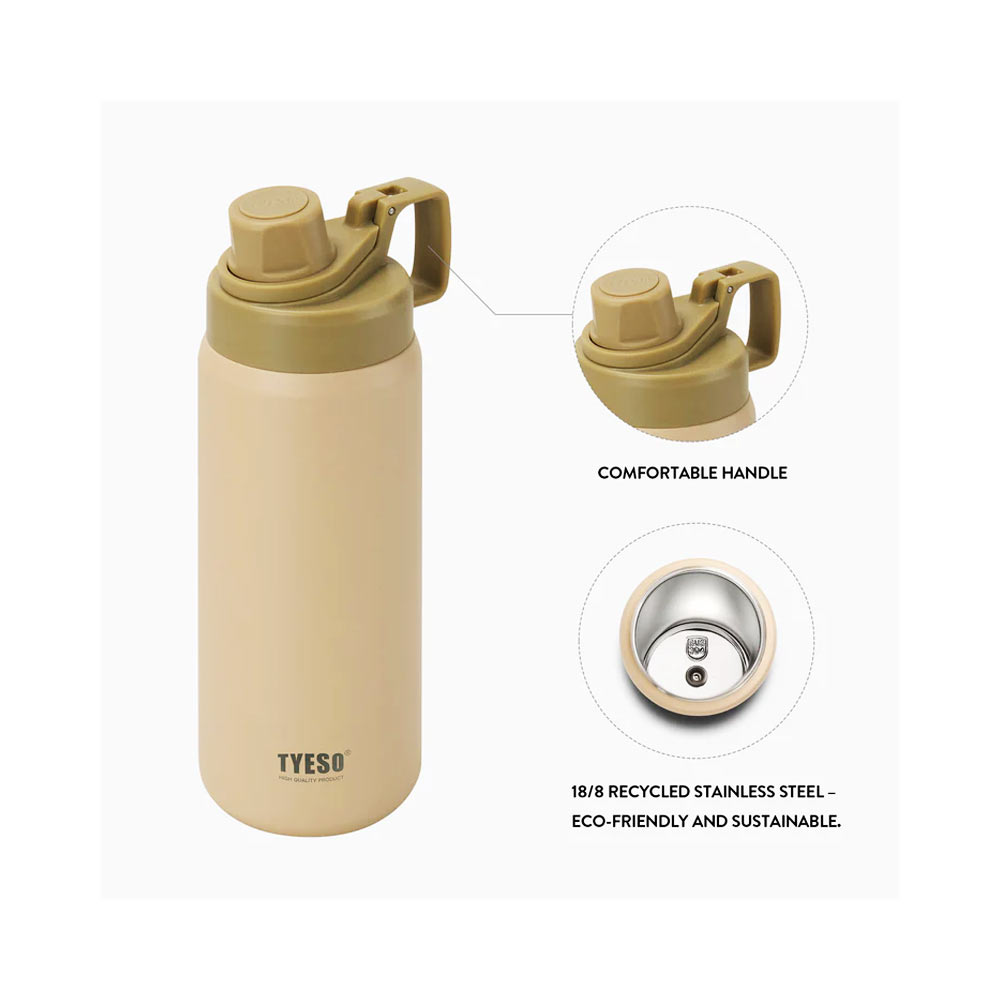 TYESO-750ml-Water-Bottle-Solid-Colors-Caramel