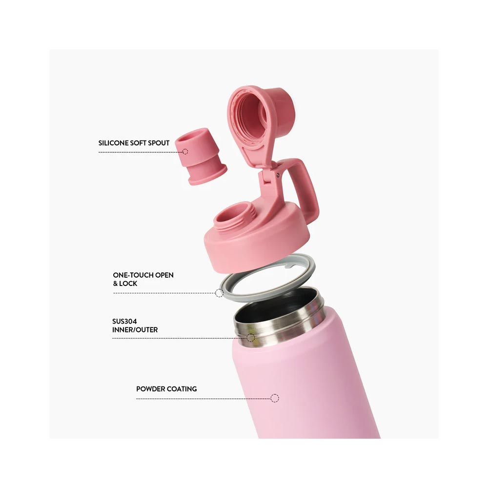 TYESO-750ml-Water-Bottle-Solid-Colors-Pink2