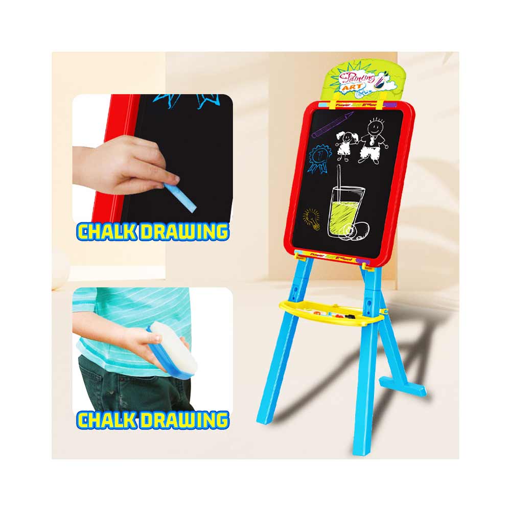 Drawing-Board-Double-Sided-Easel-Chalk-Board