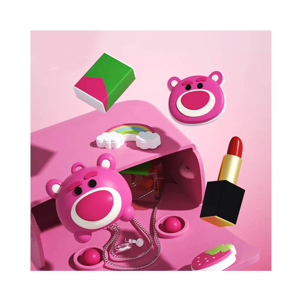 Cartoon-Silicon-Sling-Bag-Dark-Pink