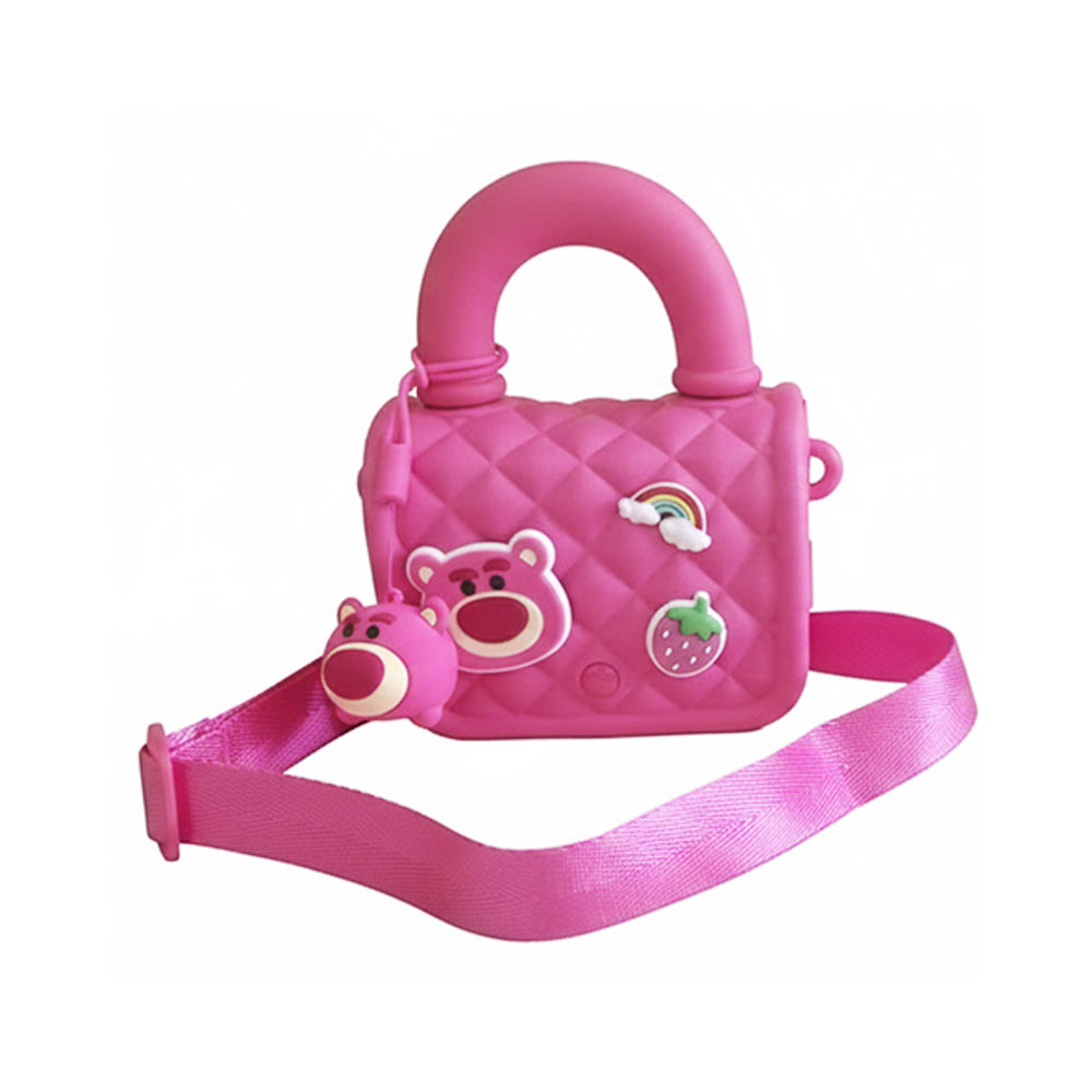 Cartoon-Silicon-Sling-Bag-Pink-Bear