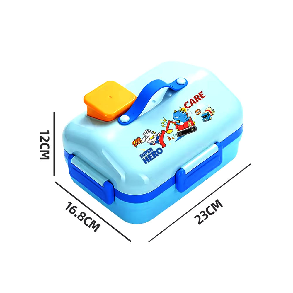 Funky House Bento Rectangle Lunch Box 750+70ml SS Size