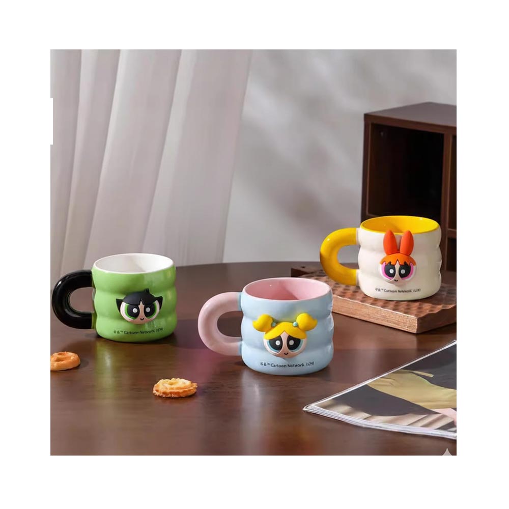 Powerpuff Girls ceramic coffee mugs for kids with 3D design