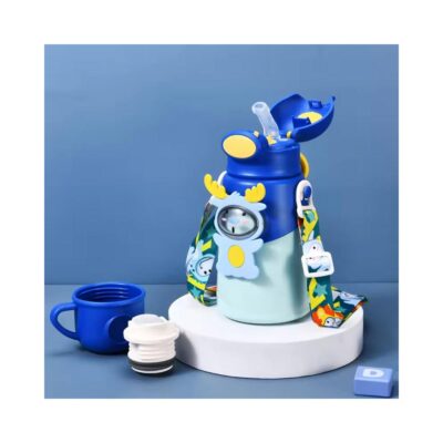 Cute-Animal-Kids-Insulated-Water-Bottle-dark-blue
