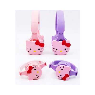 Kids-Wireless-Bluetooth-Headset-Hello-Kitty-Pink-n-Purple