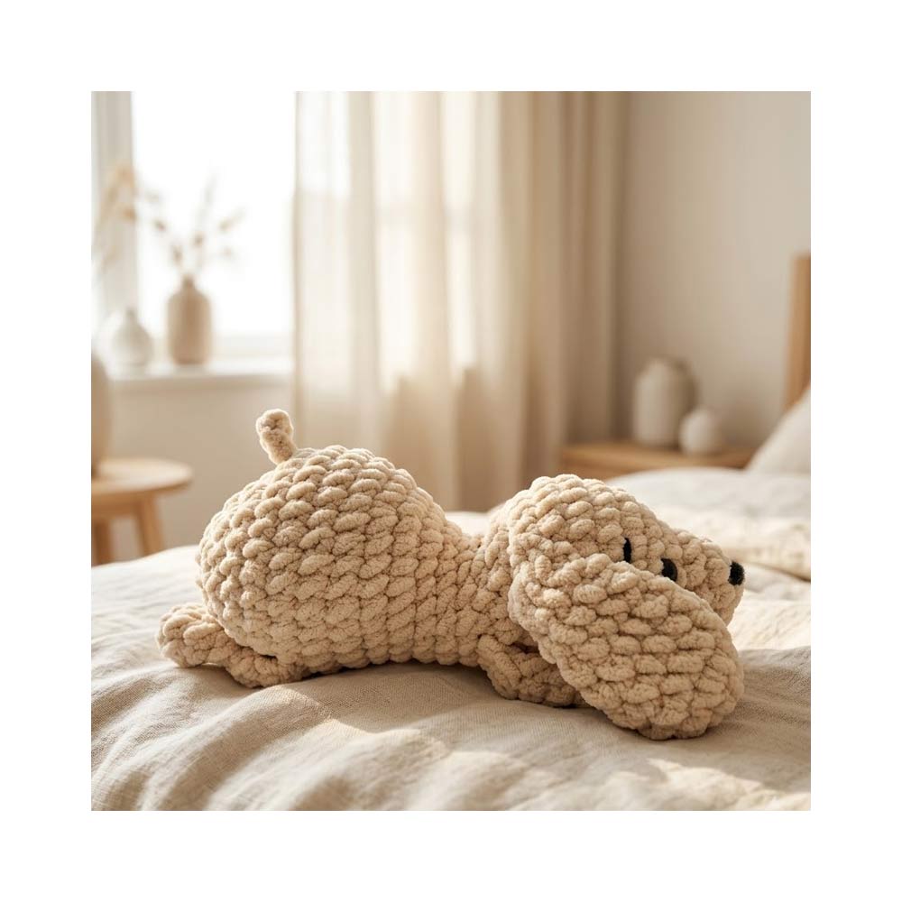 Cocker-Spaniel-Crochet Plush Soft Toy Beige