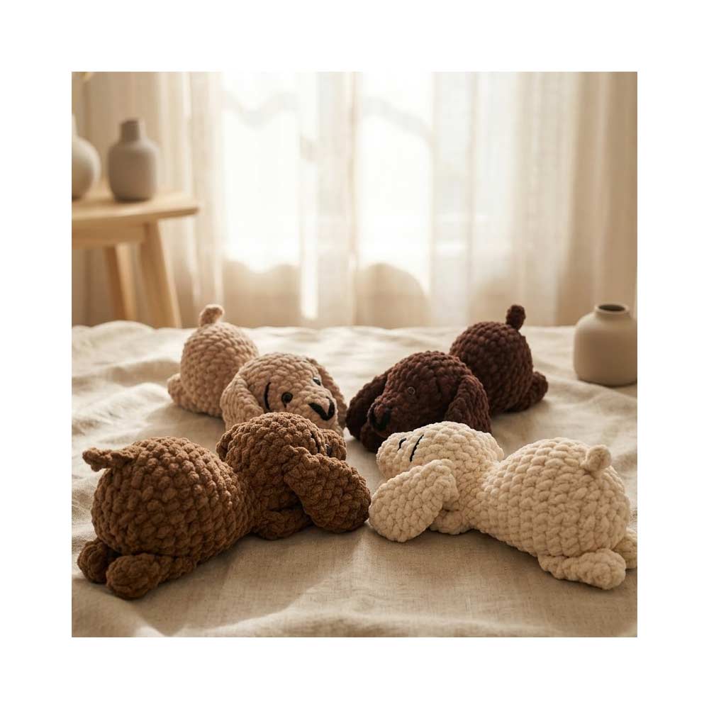 Ultra-soft amigurumi crochet puppy
