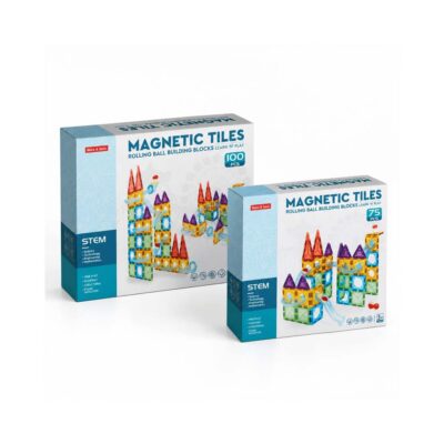Magnetic-Tiles-Rolling-Ball-Building-Blocks-75-and-100Pcs